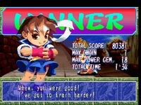 une photo d'Ã©cran de Super Puzzle Fighter 2 Turbo sur Sega Saturn